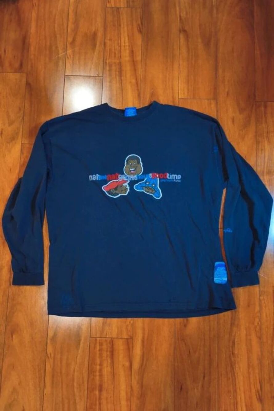 Rare Vintage Y2K Platinum FUBU Fat Albert Long Sleeve Shirt XXL